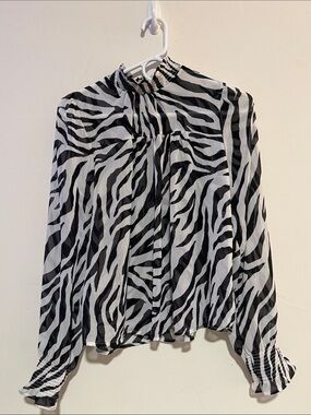 Sheer Zebra Print blouse